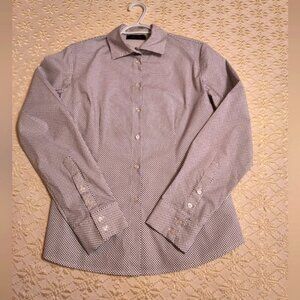 NWOT Black and white polkadot ajusted blouse